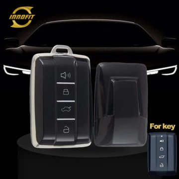 GRD1T1-Black-Silver Plating- Car Key Cover For Great Wall Motor
