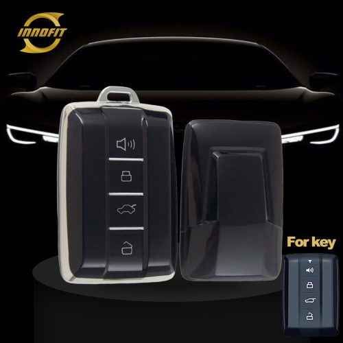 GRD1T1-Black-Silver Plating- Car Key Cover For Great Wall Motor