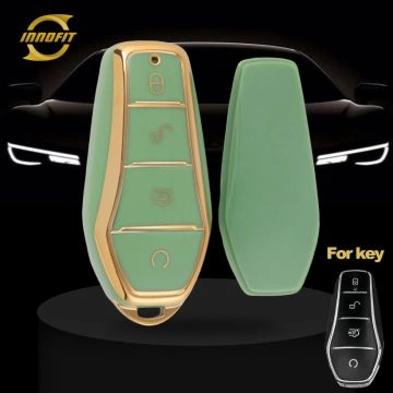 BYD1T1-Green-Gold Plating- Car Key Cover For BYD