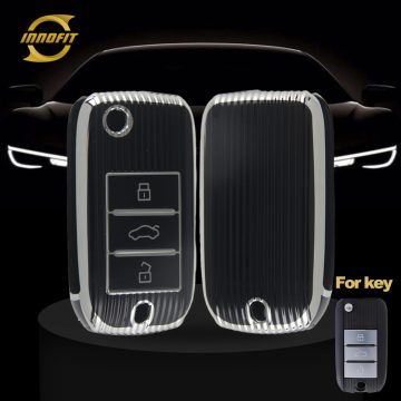 ROC1T1-Black-Silver Plating- Car Key Cover For Roewe Morris Garages