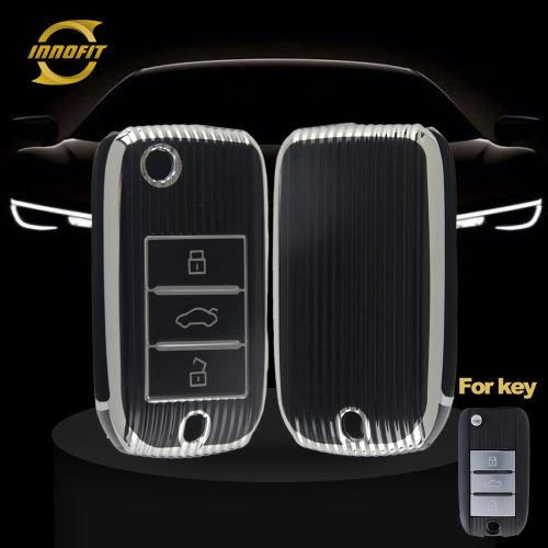 ROC1T1-블랙-실버 도금-로웨 모리스 차고 용 자동차 키 커버