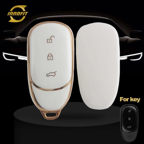 LIA1T1-White-Gold Plating- Car Key Cover For Li Auto Inc