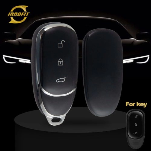 LIA1T1-Black-Silver Plating- Car Key Cover For Li Auto Inc