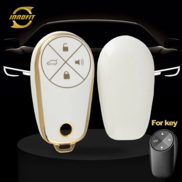 NOA1T1-White-Gold Plating- Car Key Cover For NIO