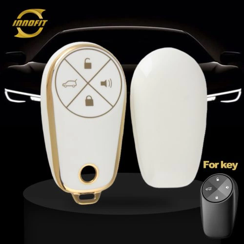 NOA1T1-White-Gold Plating- Car Key Cover For NIO