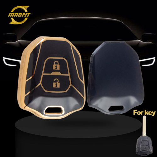 LSA1T1-Preto-Dourado- Capa para chave de carro para Lsuzu