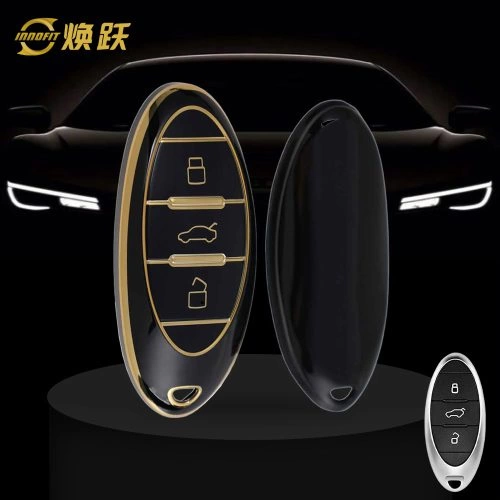 BEA1T1-Black-Gold Plating- Car Key Cover For Bestune