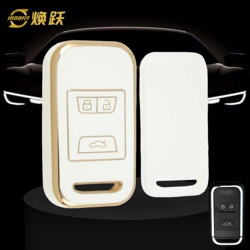 CRA1T1-White-Gold Plating- Car Key Cover For Chery