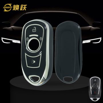 BUA1T1-Black-Silver Plating- Car Key Cover For Buick