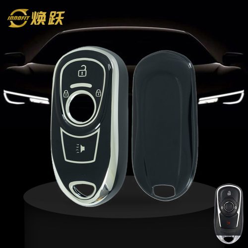 BUA1T1-Black-Silver Plating- Car Key Cover For Buick