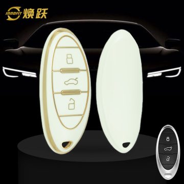 BEA1T1-White-Gold Plating- Car Key Cover For Bestune