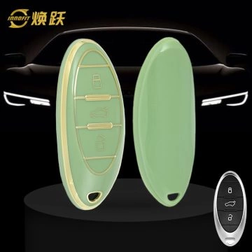 BEA1T1-Green-Gold Plating- Car Key Cover For Bestune