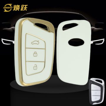 JAA1T1-White-Gold Plating- Car Key Cover For JAC
