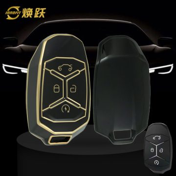 LYA1T1-Black-Gold Plating- Car Key Cover For LYNK