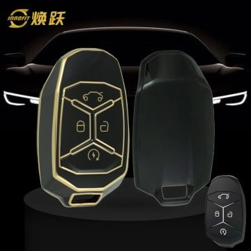 LYA1T1-Black-Gold Plating- Car Key Cover For LYNK