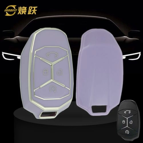 LYA1T1-Purple-Silver Plating- Car Key Cover For LYNK