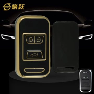 CRA1T1-Black-Gold Plating- Car Key Cover For Chery