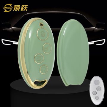 BYB1T1-Green-Gold Plating- Capa da chave do carro para BYD