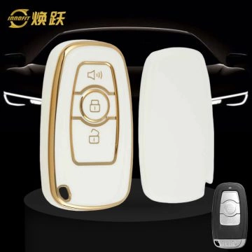 GRB1T1-White-Gold Plating- Car Key Cover For Great Wall Motor