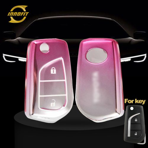 TOA2T1-Gradient Pink- Car Key Cover For Toyota