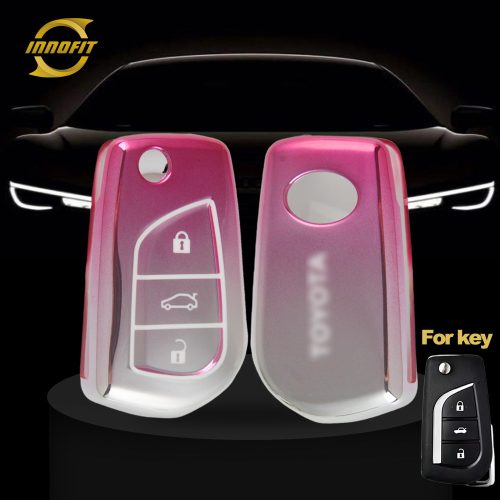 TOA1T1-Gradient Pink- Car Key Cover For Toyota