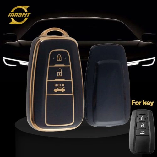 TOB1T1-Black-Gold Plating- Car Key Cover For Toyota