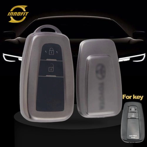 TOB2T1-Black-Metal Gray Plating- Car Key Cover For Toyota