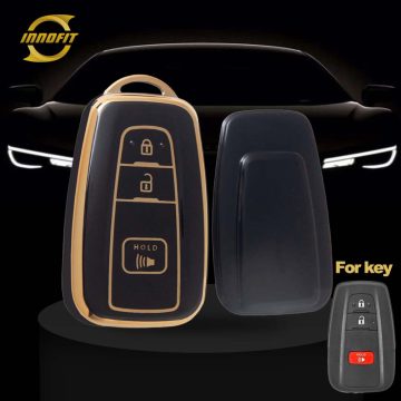 TOB3T1-Black-Gold Plating- Car Key Cover For Toyota