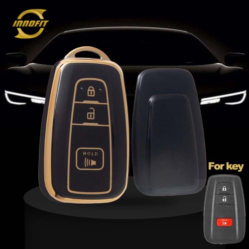 TOB3T1-Black-Gold Plating- Car Key Cover For Toyota