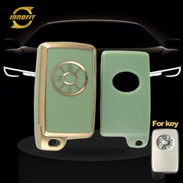TOO1T1-Green-Gold Plating- Car Key Cover For Toyota