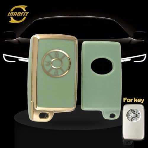 TOO1T1-Green-Gold Plating- Car Key Cover For Toyota