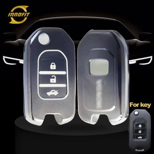 HOC1T1-Gradient Gray- Car Key Cover For Honda