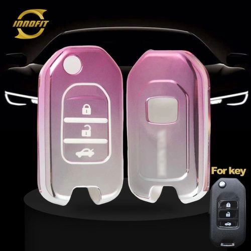 HOC1T1-Gradient Pink- Car Key Cover For Honda