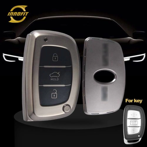 HYD1T1-черный-металл-серый-покрытие-автомобильный-ключ-обложка-для- Hyundai