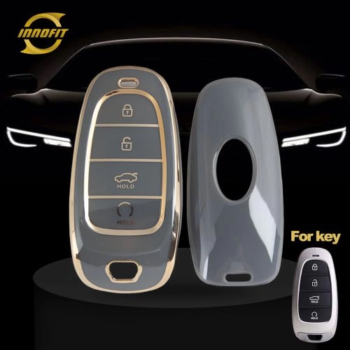HYE2T1-Space Gray-Gold Plating- Car Key Cover For Hyundai