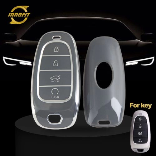 HYE2T1-Space Gray-Silver Plating- Car Key Cover For Hyundai