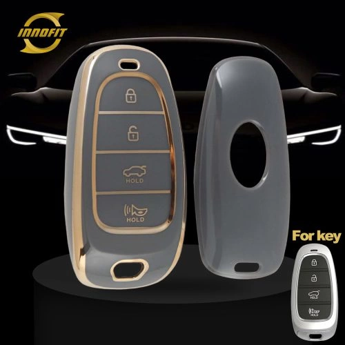 HYE7T1-Space Gray-Gold Plating- Car Key Cover For Hyundai