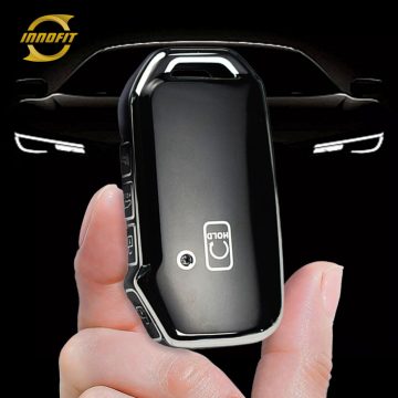 KIK5T1-Black-Silver Plating- Car Key Cover For Kia