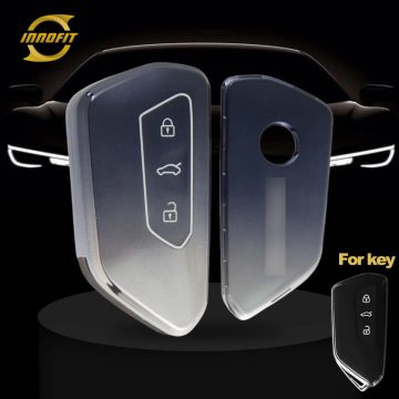VOC1T1-Gradient Gray- Car Key Cover For Volkswagen skoda