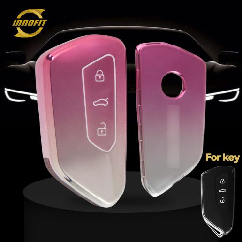 VOC1T1-Gradient Pink- Car Key Cover For Volkswagen skoda