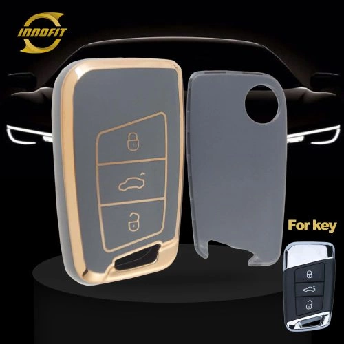 VOD1T1-Space Gray-Gold Plating- Car Key Cover For Volkswagen