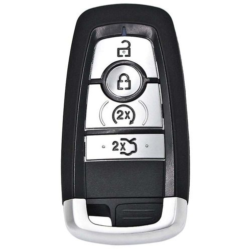 FOB3T1-Black-Silver Plating- Car Key Cover For Ford