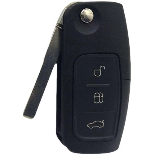 FOE1T1-Black-Metal Gray Plating- Car Key Cover For Ford