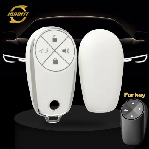 NOA1T1-White-Silver Plating- Car Key Cover For NIO