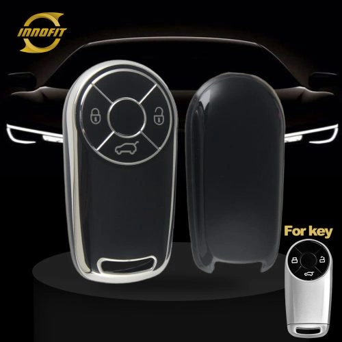 ORA1T1-Nero-Placcatura argento-Copertura della chiave dell'auto per ORA