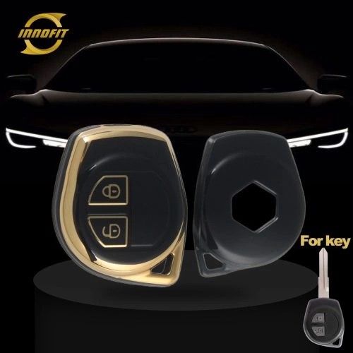 SUC1T1-Black-Gold Plating- Car Key Cover For Suzuki Opel