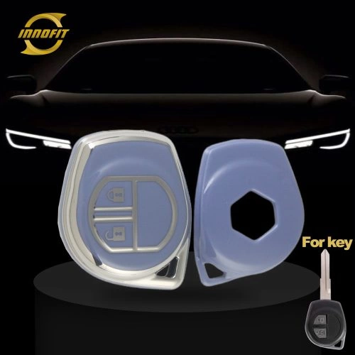 SUC1T1-Purple-Silver Plating- Car Key Cover For Suzuki Opel