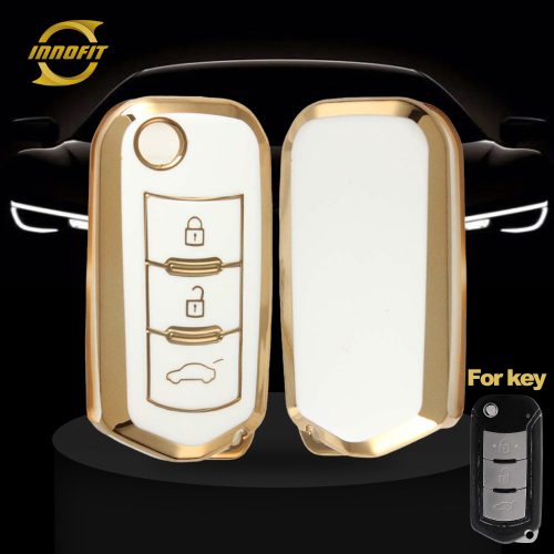 TRD1T1-White-Gold Plating- Car Key Cover For Trumpchi