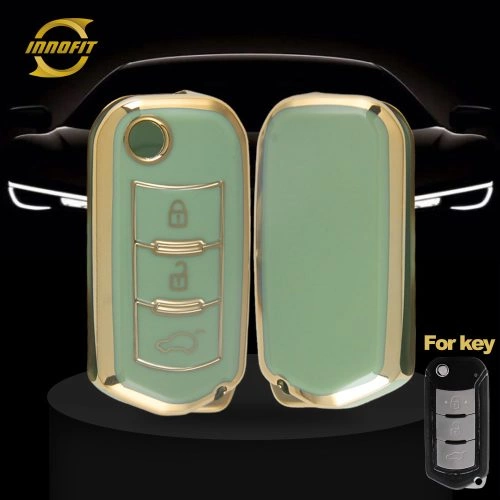 TRD1T1-Green-Gold Plating- Car Key Cover For Trumpchi