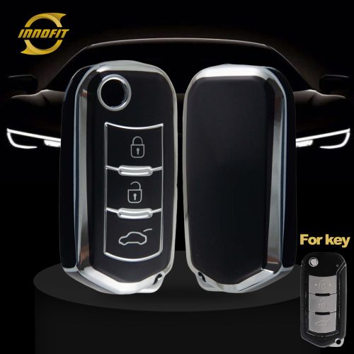 TRD1T1-Black-Silver Plating- Car Key Cover For Trumpchi